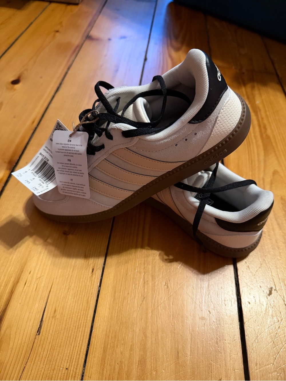 adidas White and Black Low-Top Sneakers
